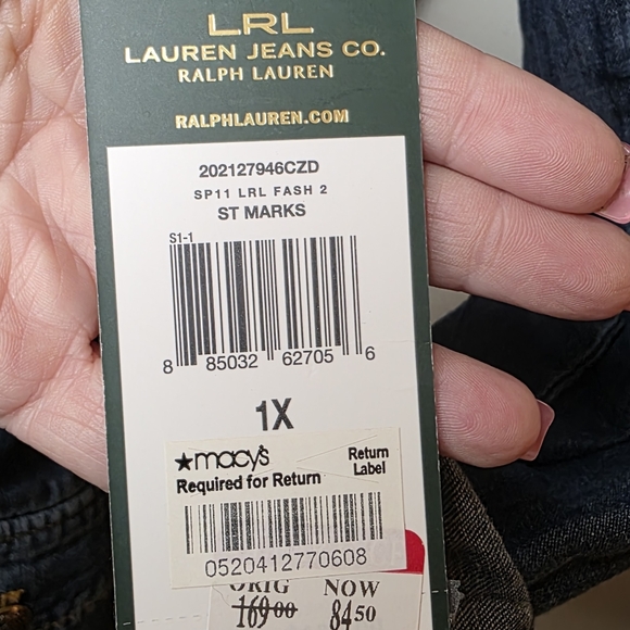 NWT Lauren Ralph Lauren Women's Denim Belted Jacket Size 1X - Picture 4 of 7